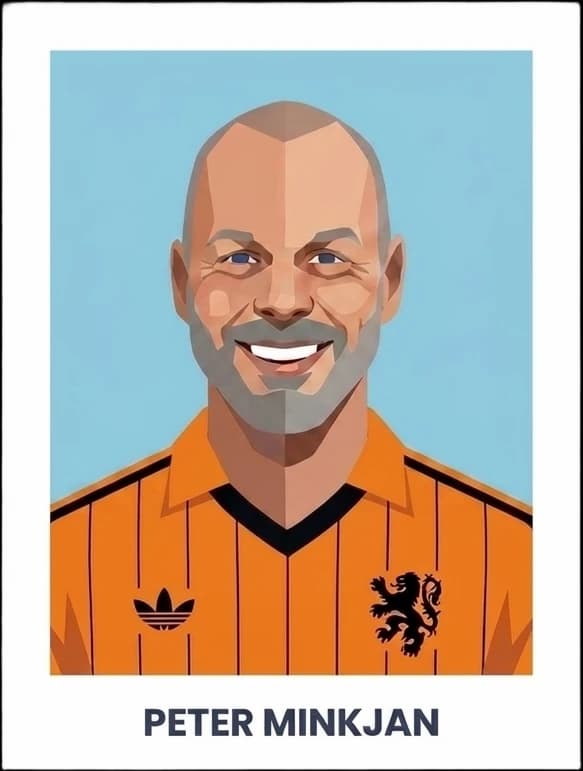 Sticker van Peter Minkjan, mede-organisator van de WK Voetbalquiz Zwolle