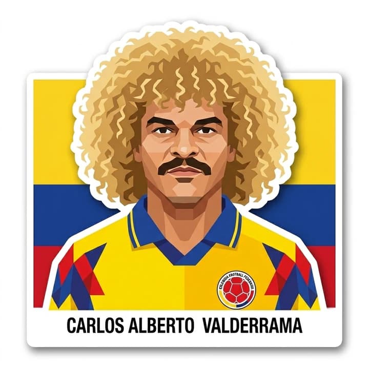 Carlos Valderrama sticker